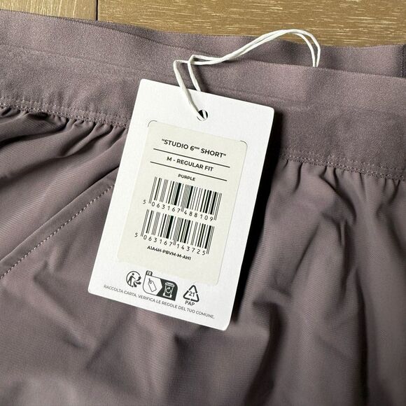 GYMSHARK STUDIO 6” SHORTS Size Medium in Purple NWT‎ IN PACKAGE - Picture 8 of 8